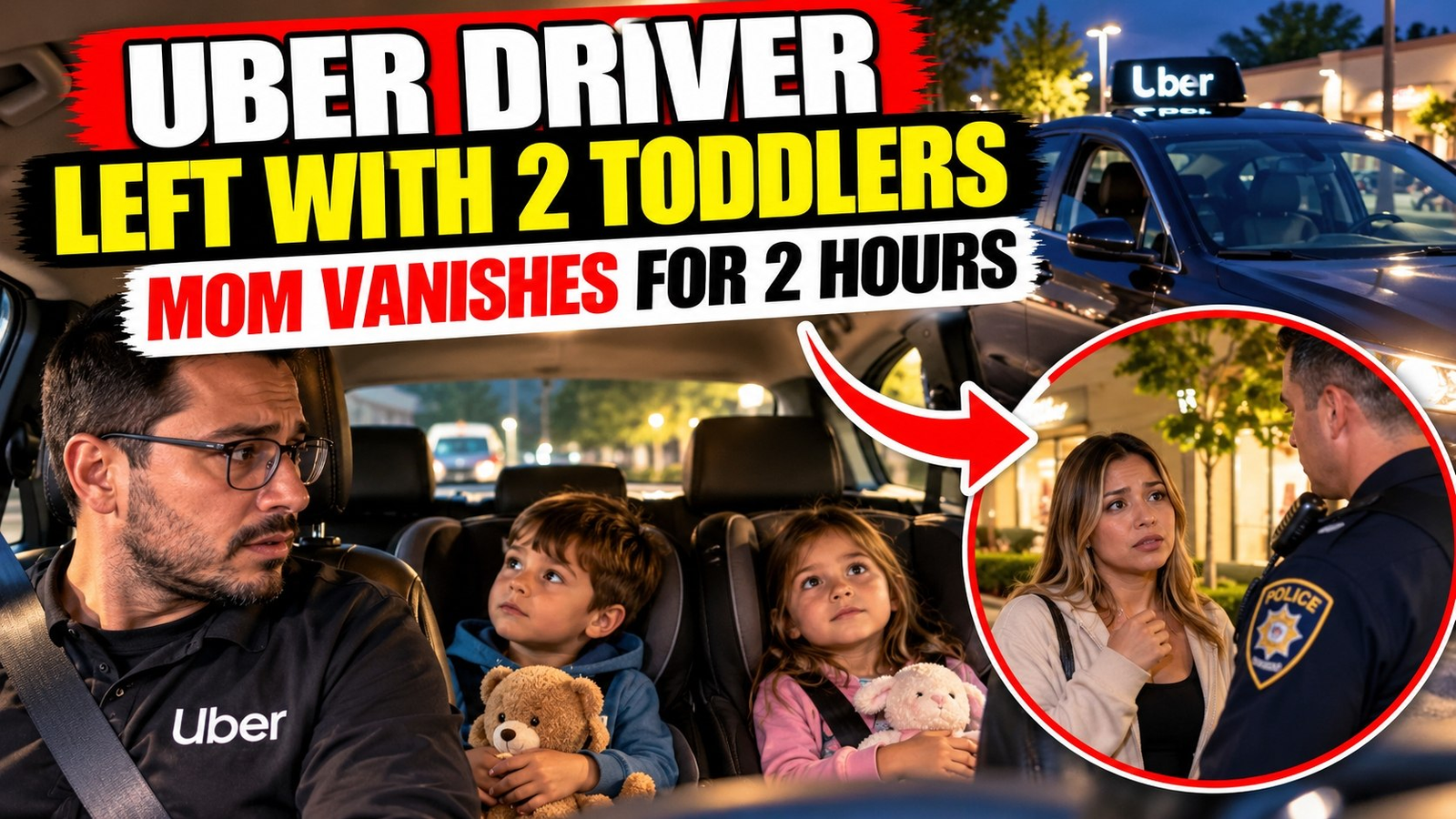 Uber Driver Calls 911 After Mother Allegedly Leaves Two Toddlers in His Car for Hours