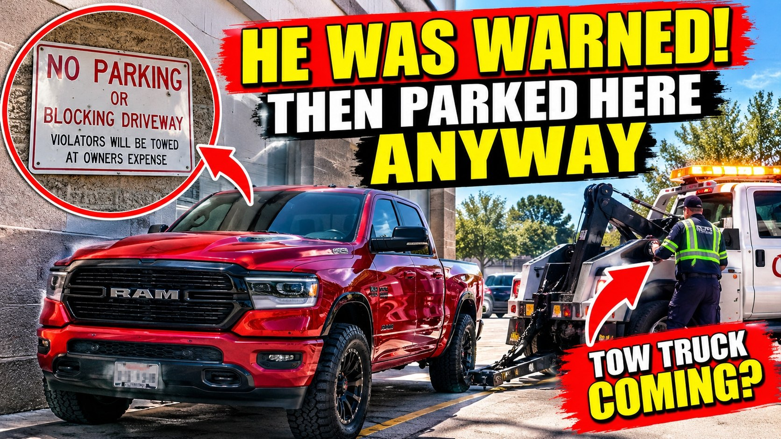 Driver Ignores “No Parking” Sign — Viral Tow Truck Video Sparks Debate